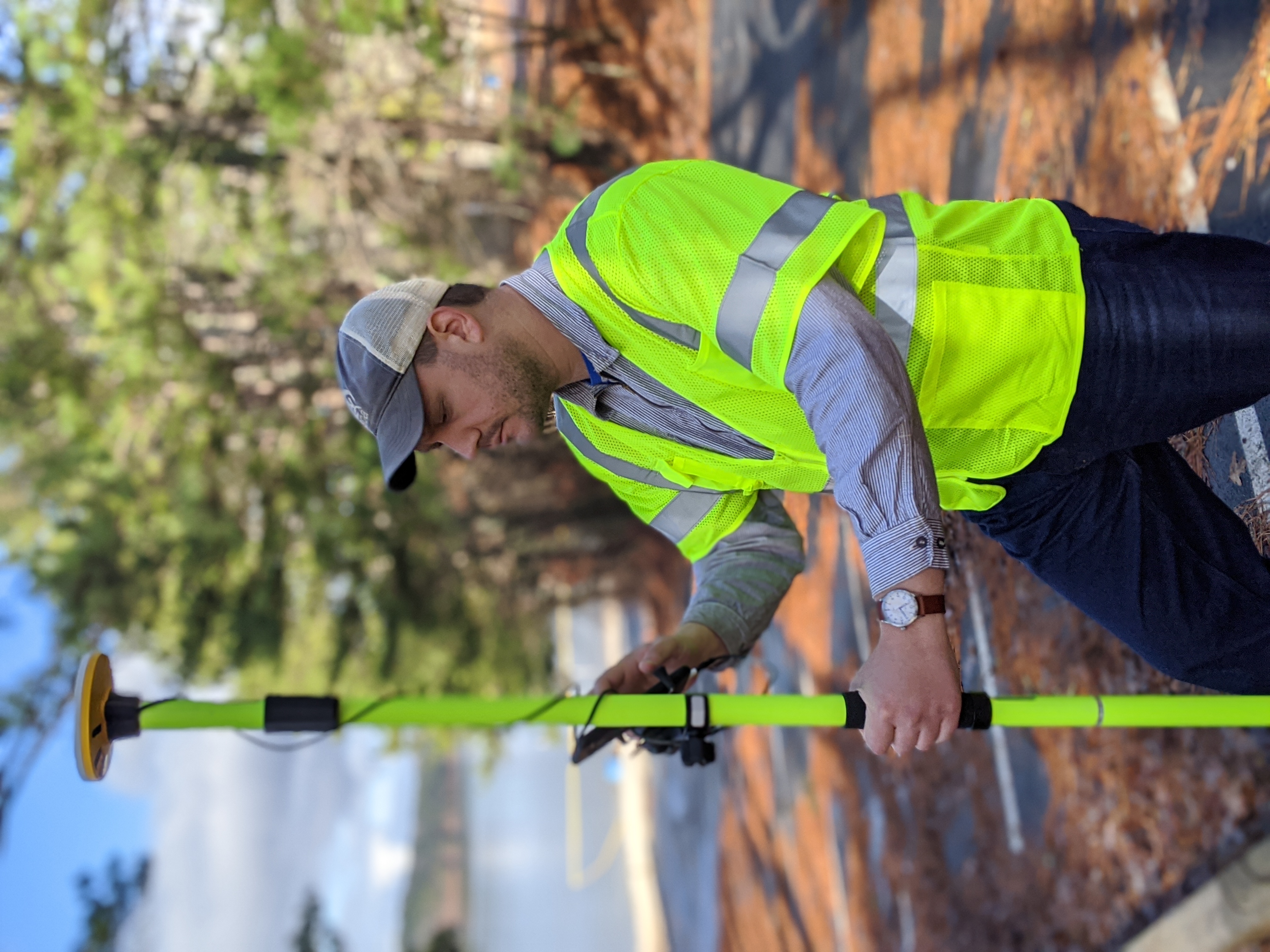 GIS field data collection with GNSS rover at a USACE recreation site
